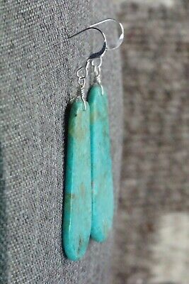 Turquoise & Sterling Silver Earrings - Lupe Lovato