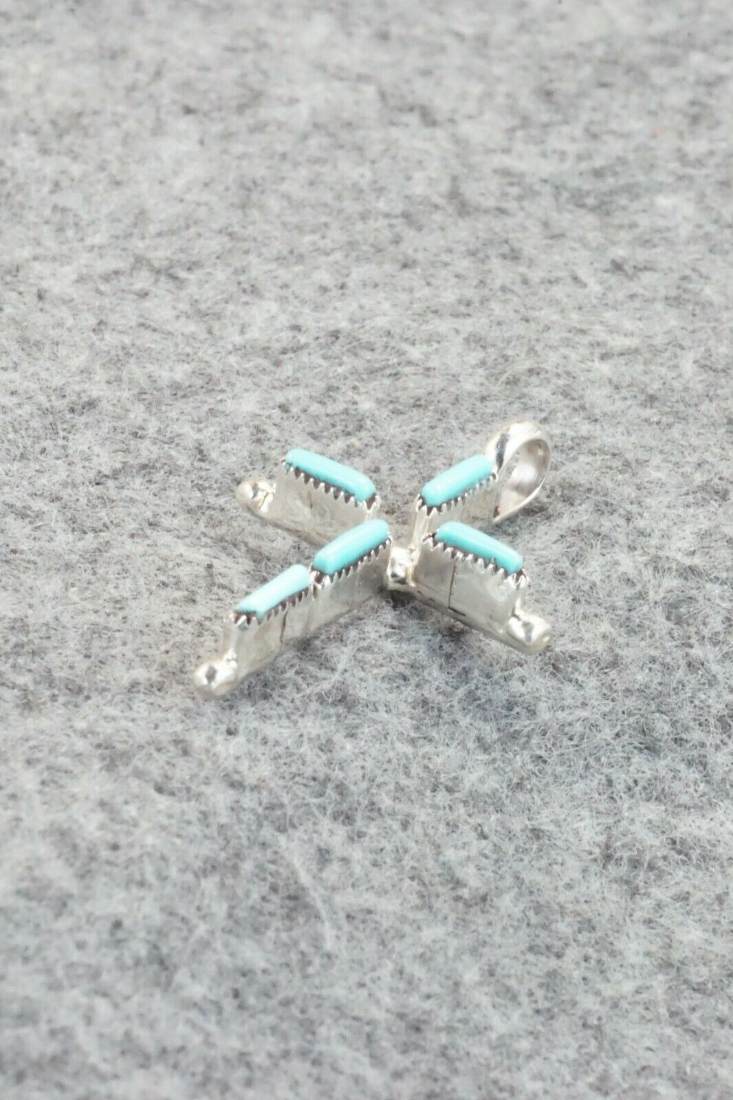 Turquoise & Sterling Silver Pendant - Jill Paywa