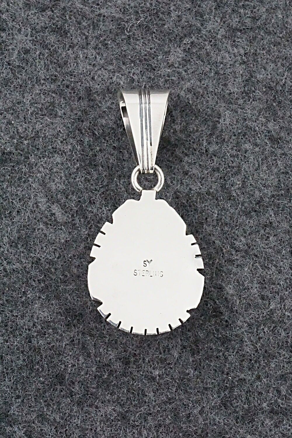 White Buffalo & Sterling Silver Pendant - Samuel Yellowhair