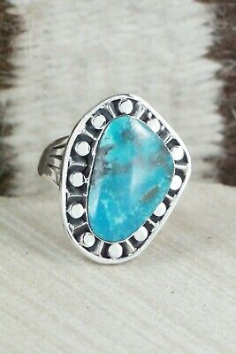 Turquoise & Sterling Silver Ring - Jimson Belin - Size 8.75