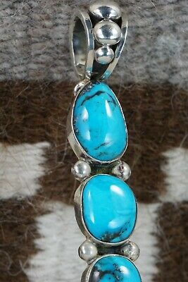 Navajo Turquoise and Sterling Silver Pendant - Rick Martinez