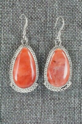 Spiny Oyster & Sterling Silver Earrings - Sharon McCarthy - High Lonesome Trading