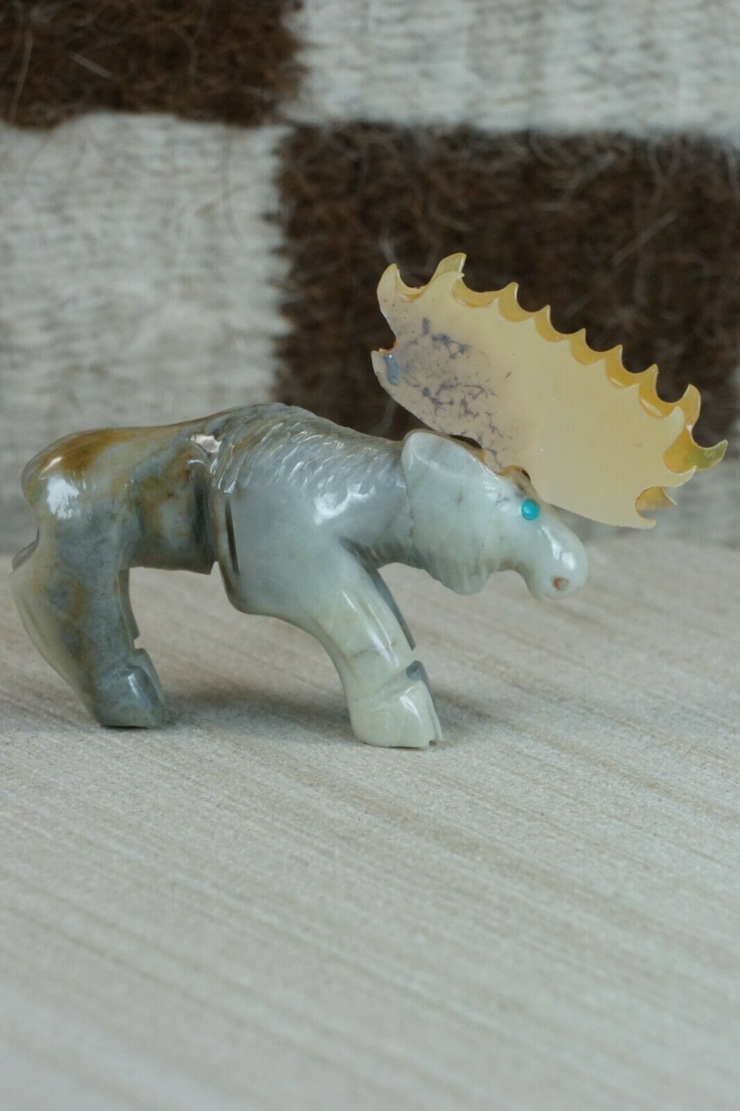 Moose Zuni Fetish Carving - Jonas Hastito