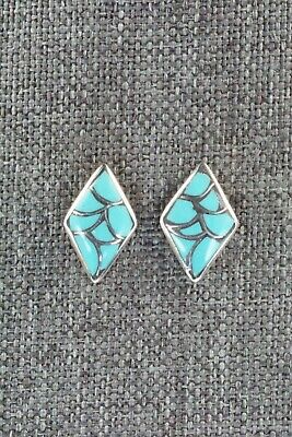 Turquoise & Sterling Silver Earrings - Orena Leekya