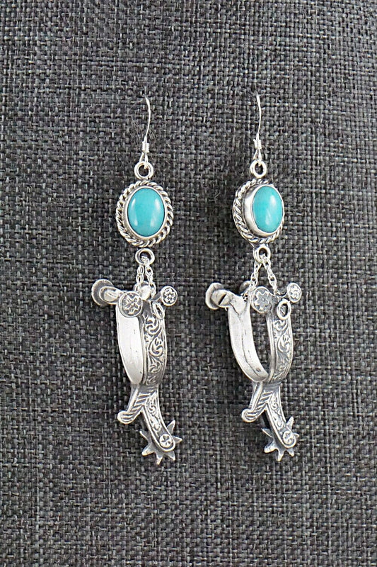 Turquoise & Sterling Silver Earrings - Annie Spencer