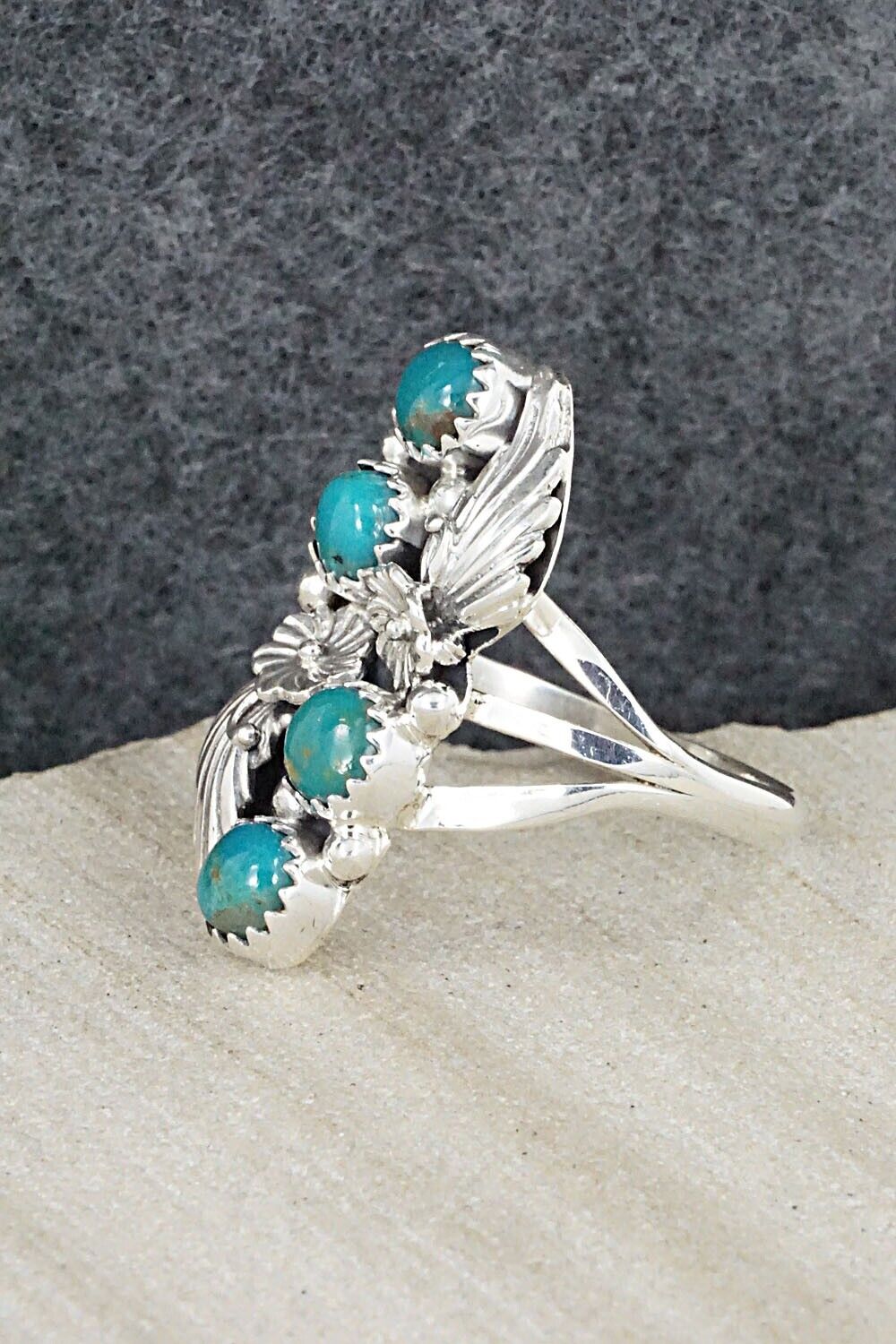 Turquoise & Sterling Silver Ring - Harris Largo - 9