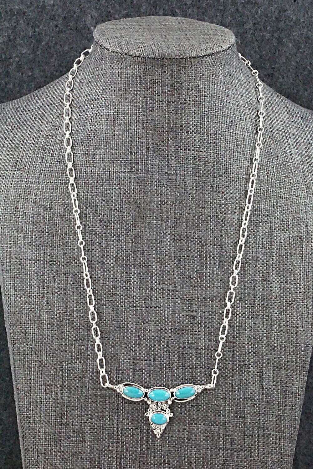 Turquoise & Sterling Silver Necklace - Verley Betone
