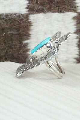 Turquoise & Sterling Silver Ring - Delbert Arviso - 8.25