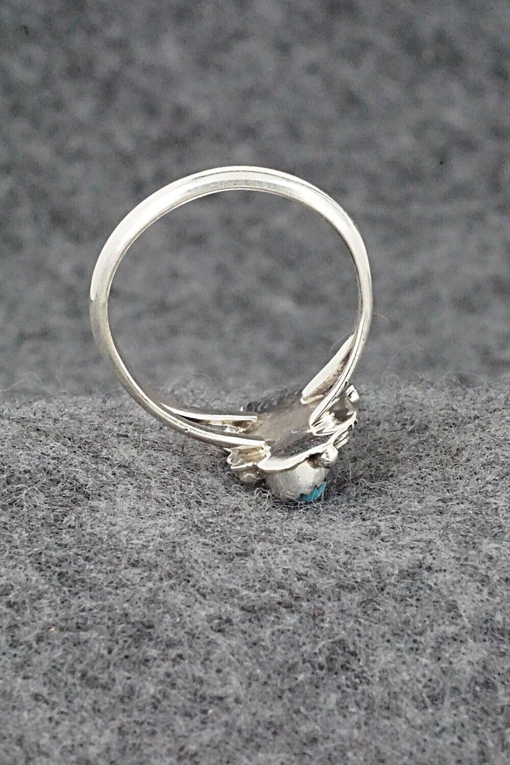 Turquoise & Sterling Silver Ring - William Begay - Size 8.25