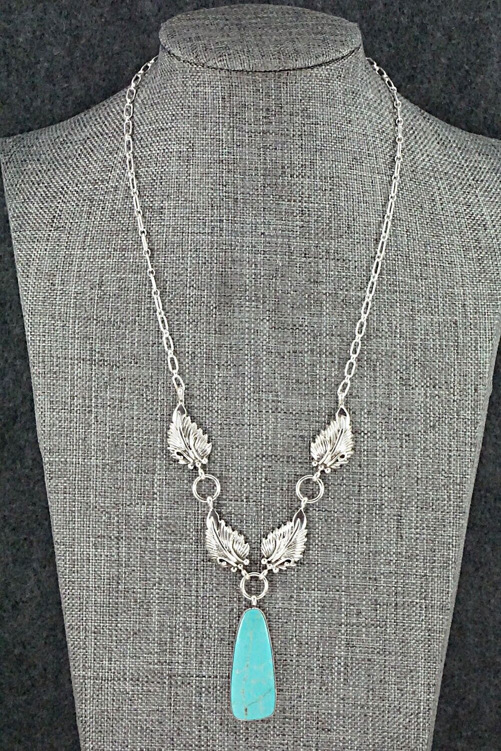 Turquoise & Sterling Silver Necklace - Mark Barney