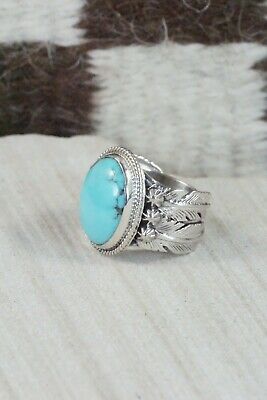Turquoise & Sterling Silver Ring - Grace Kenneth - Size 7