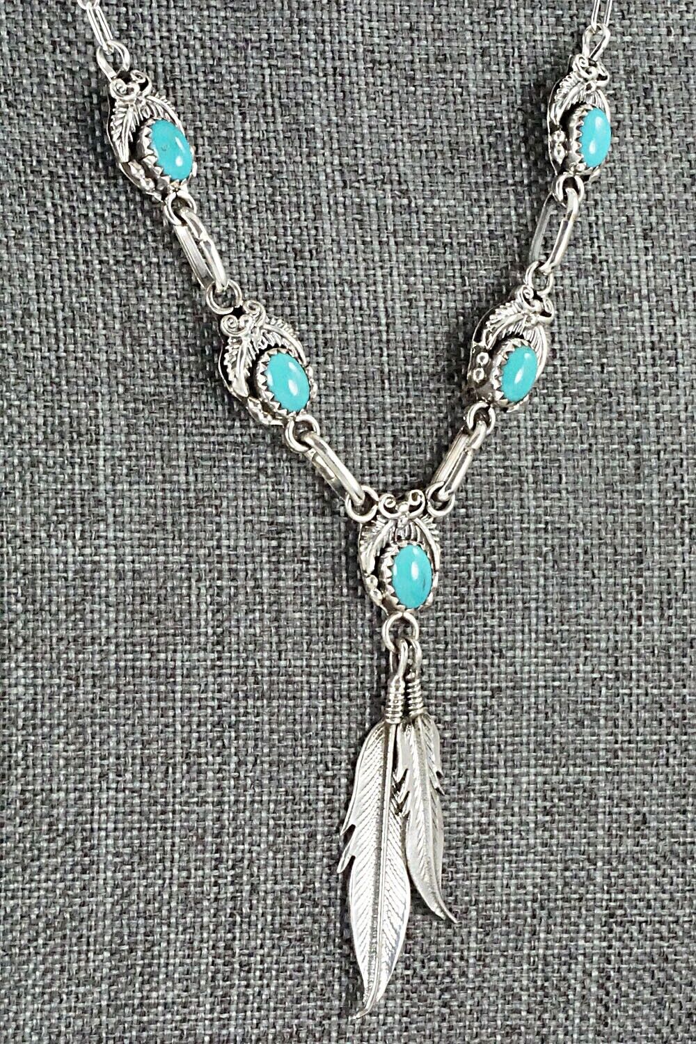 Turquoise & Sterling Silver Necklace - Verley Betone