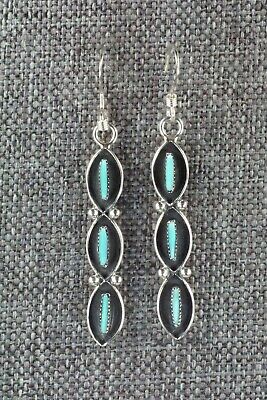 Turquoise & Sterling Silver Earrings - Fernando Othole