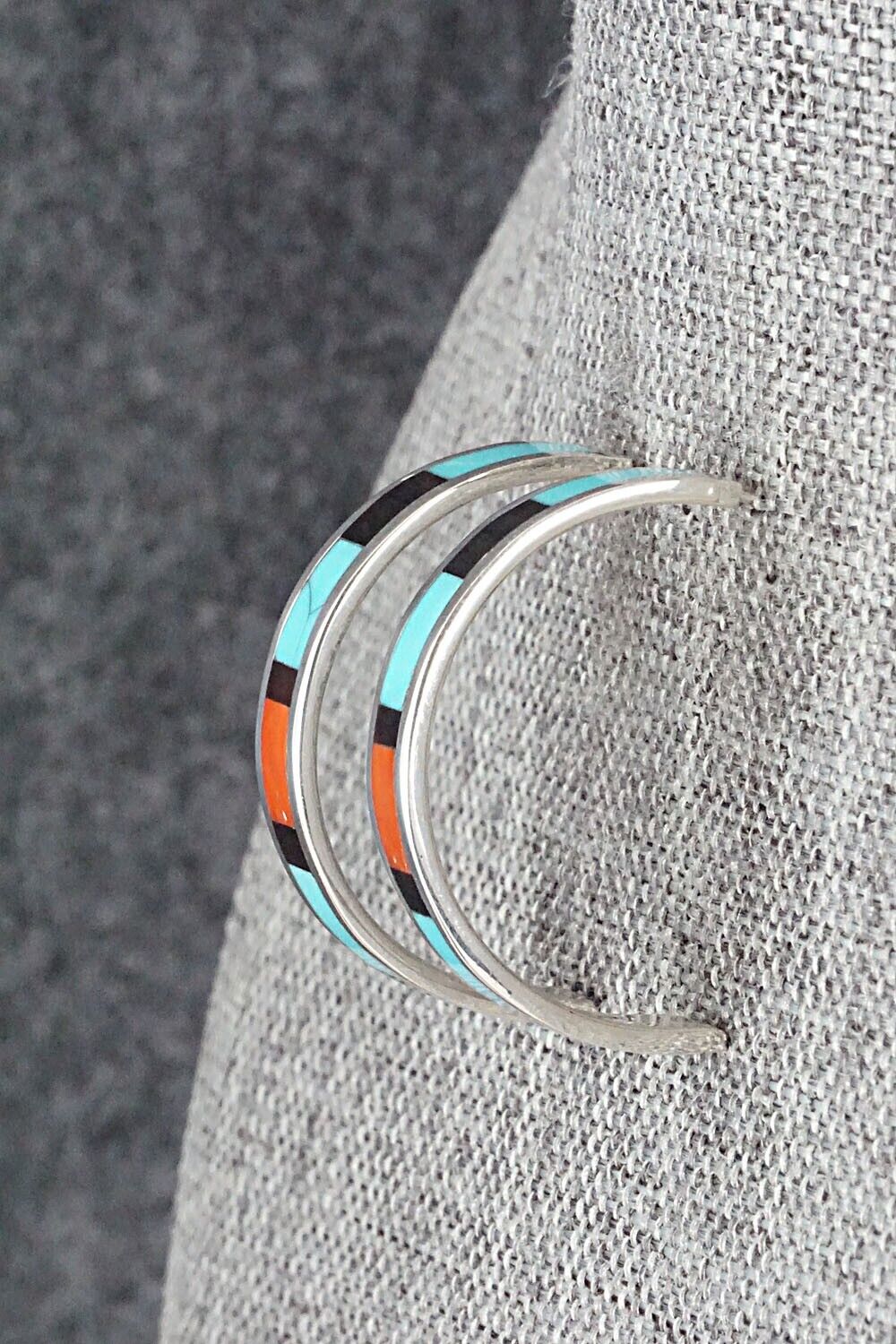 Multi Stone Inlay & Sterling Silver Earrings - Robin Chavez