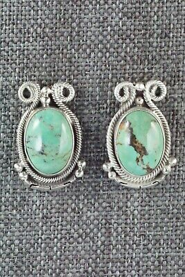 Turquoise & Sterling Silver Earrings - Navajo