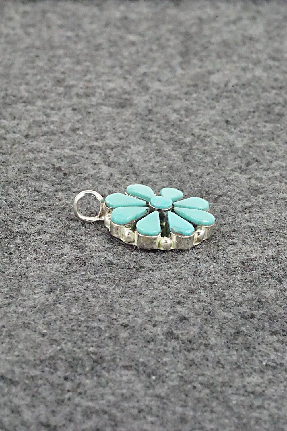 Turquoise & Sterling Silver Pendant - Arlo Kanteena