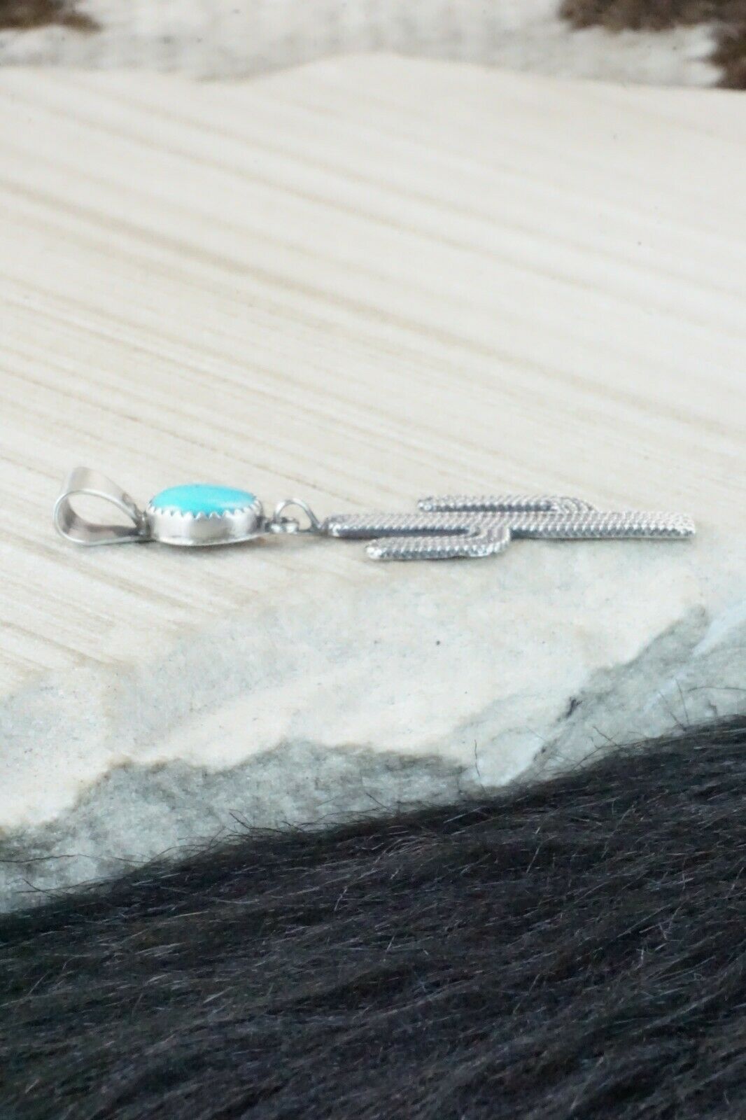 Turquoise and Sterling Silver Pendant - Annie Spencer