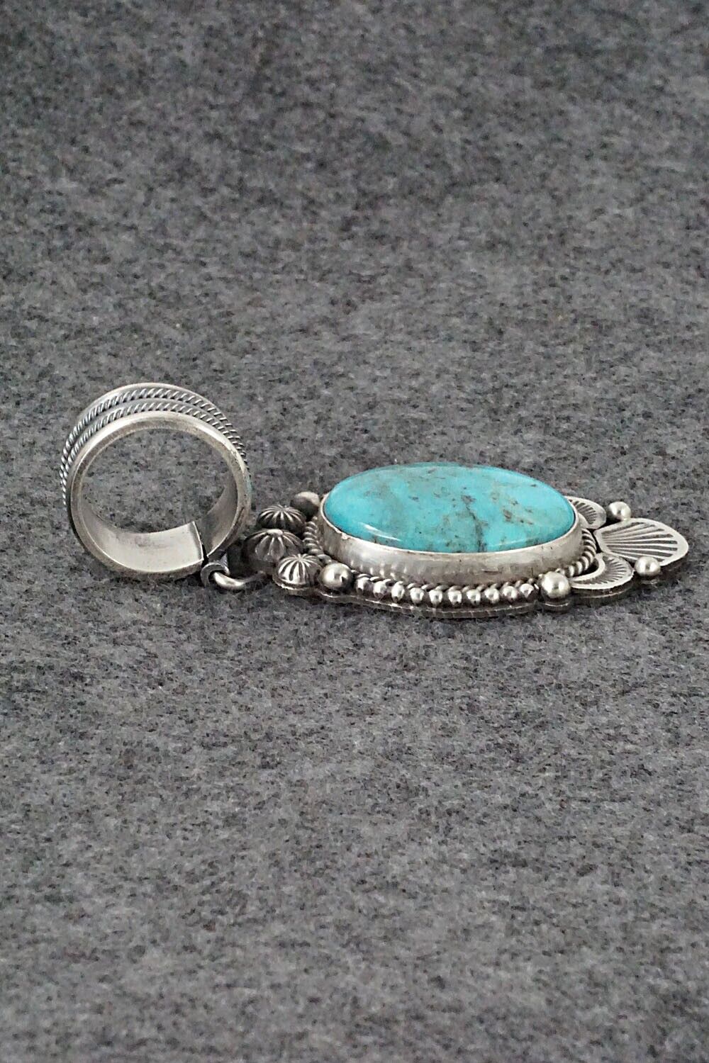 Turquoise & Sterling Silver Pendant - Michael Calladitto