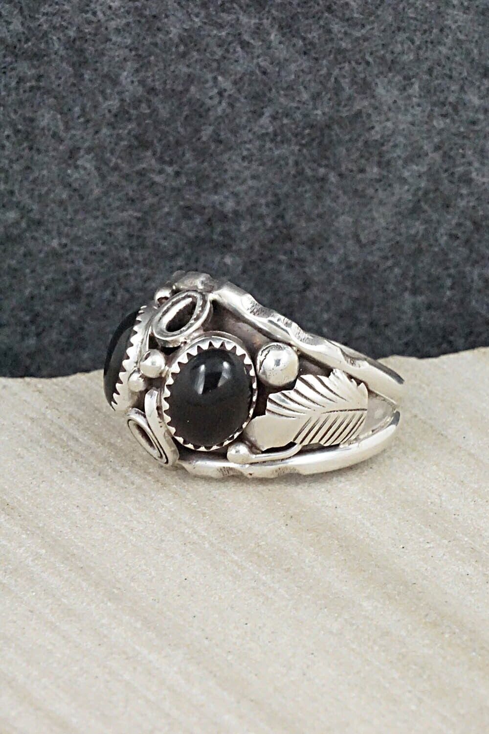 Onyx & Sterling Silver Ring - Max Calliditto - Size 13