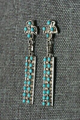 Turquoise & Sterling Silver Earrings - Herbert Lastiyano - High Lonesome Trading