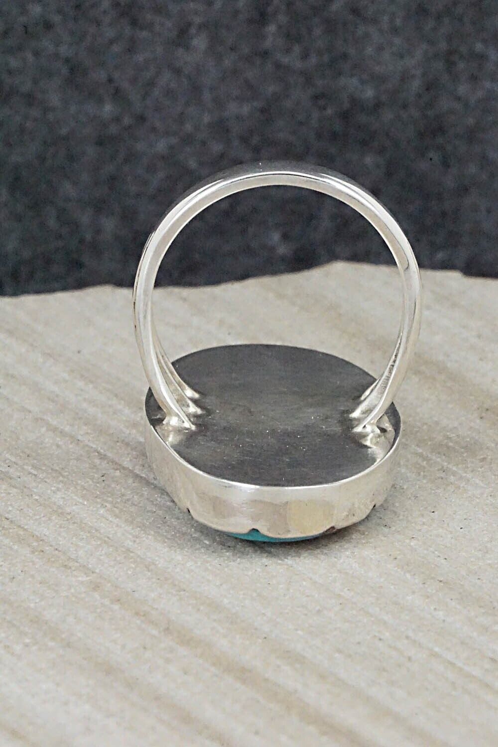 Turquoise & Sterling Silver Ring - Carlos Tsipa - Size 8.5