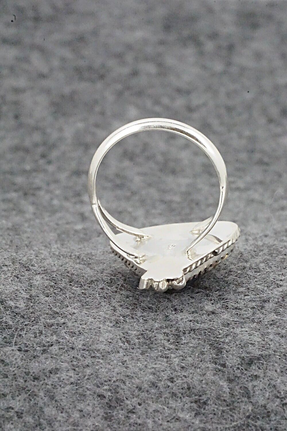White Buffalo & Sterling Silver Ring - Judy Largo - Size 6.75