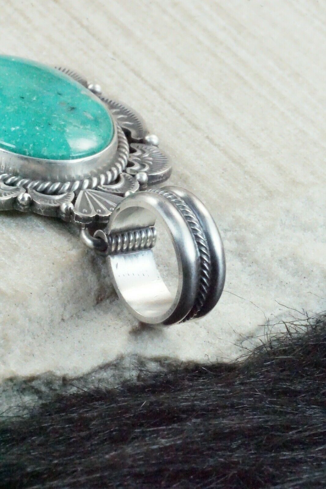 Turquoise and Sterling Silver Pendant - Michael Calladitto