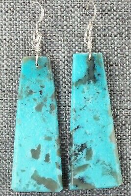 Turquoise & Sterling Silver Earrings - Lupe Lovato