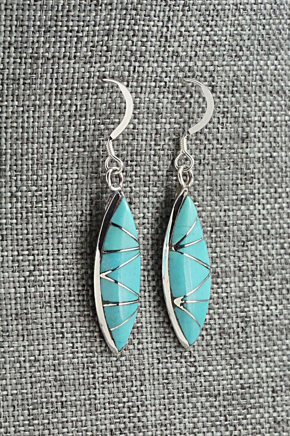 Turquoise & Sterling Silver Earrings - Evelyn Mahkee