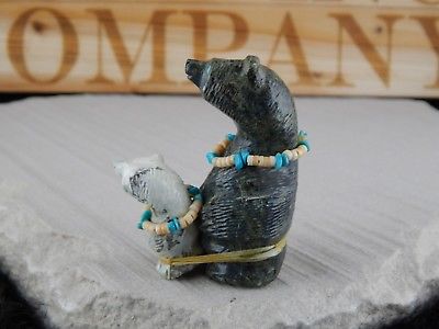 Bear Zuni Fetish Carving - Farlan & Paulette Quam - High Lonesome Trading