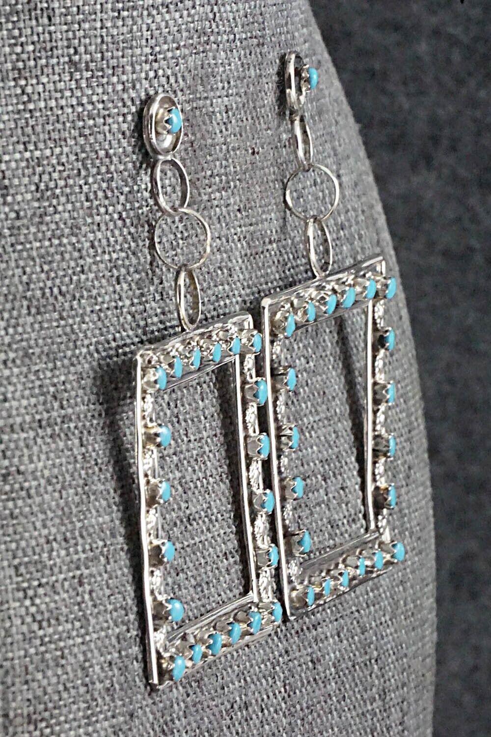Turquoise & Sterling Silver Earrings - Marlon Quam