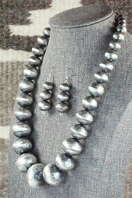 Sterling Silver Navajo Pearl Necklace & Earrings - Preston Haley