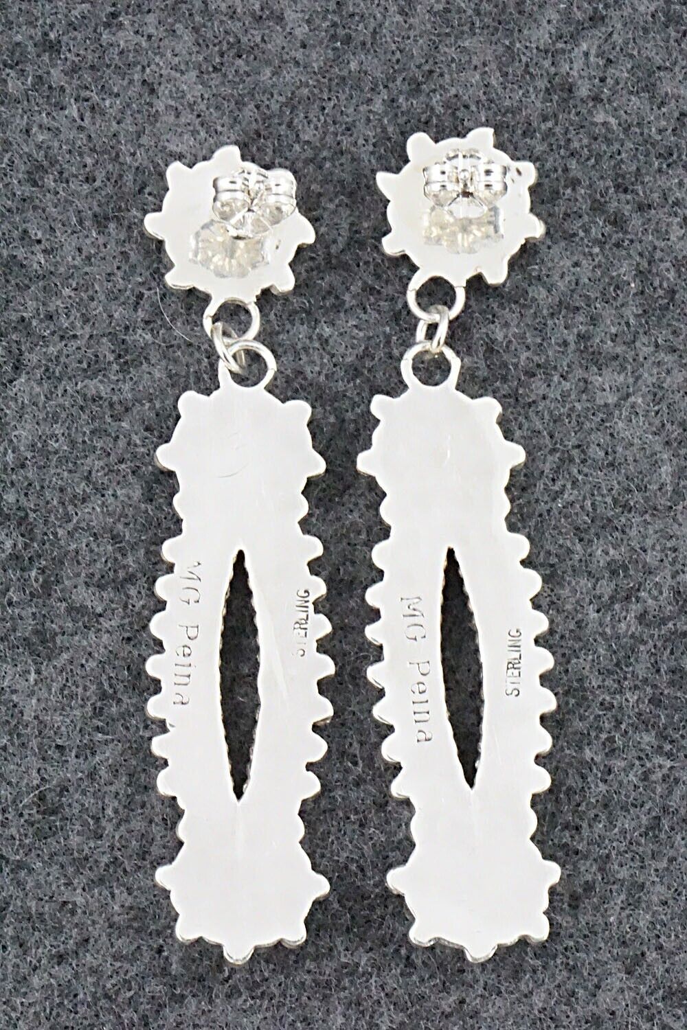 Coral & Sterling Silver Earrings - Michelle Peina