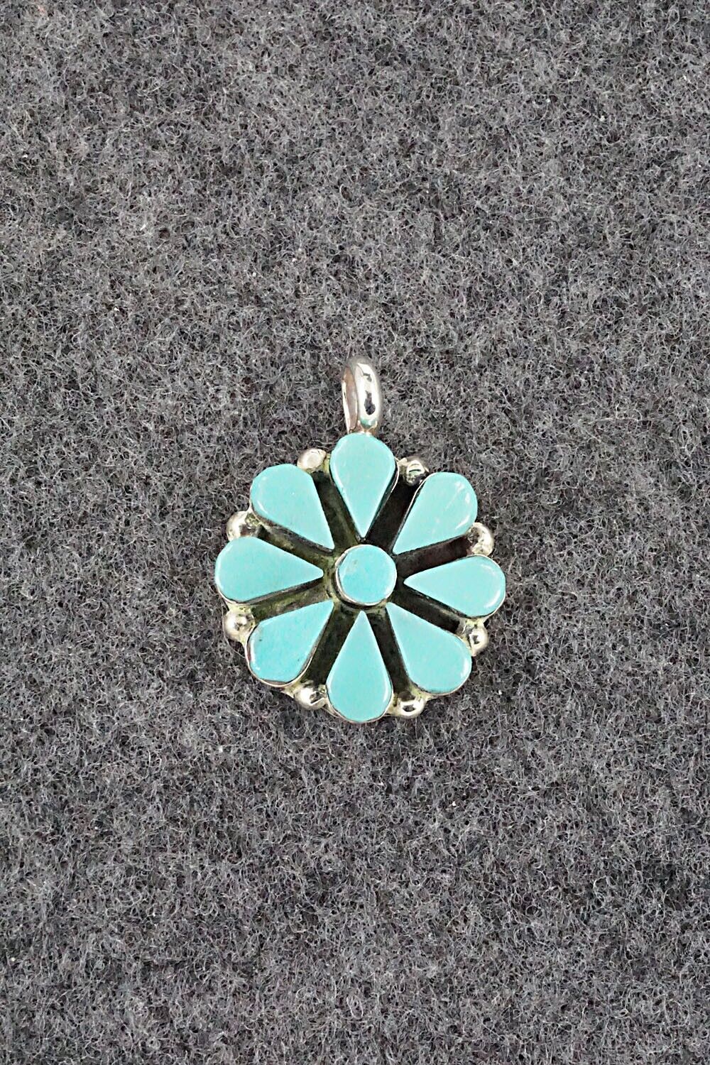 Turquoise & Sterling Silver Pendant - Arlo Kanteena