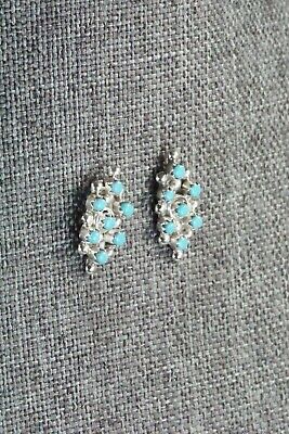Turquoise & Sterling Silver Earrings - Chris Hannaweeke